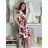 Damen 3/4 Langarm-Hemdkleid (XS/S/M Einheitsgröße) ITALIAN FASHION IMD25030 -   rot -   S / M / L