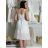 Trägerloses Sommer-Boho-Spitzenkleid für Damen (Einheitsgröße S/M) ITALIAN FASHION IMPEM231202 S / M weiß