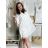 Sommerkleid mit 3/4-Ärmeln für Damen (Einheitsgröße S/M) INDIAN FASHION IMPEM23CA772 -   weiß -   L / XL