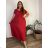 Langes lässiges Kurzarm-Damenkleid, übergroß (42/44/46 Einheitsgröße) ITALIENISCHE MODE IMD2525370