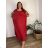 Langes lässiges Kurzarm-Damenkleid, übergroß (42/44/46 Einheitsgröße) ITALIENISCHE MODE IMD2525370 -   šedá tmavá -