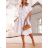 Kurzärmliges Sommer-Freizeitkleid für Damen (S/M/L EINHEITSGRÖSSE) ITALIAN FASHION IMWGB25022