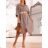 Kurzärmliges Sommer-Freizeitkleid für Damen (S/M/L EINHEITSGRÖSSE) ITALIAN FASHION IMWGB25022