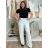 Lange Sommerhose in Übergröße für Damen (S/M/L Einheitsgröße) ITALIAN FASHION IM425271 -   hellblau -   S / M / L