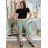 Sommer-Stretch-Shorts für Damen (S/M/L) ITALIAN FASHION IMS24006 M / L zelená khaki