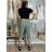 Sommer-Stretch-Shorts für Damen (S/M/L) ITALIAN FASHION IMS24006 M / L zelená khaki