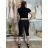 Sommer-Stretch-Shorts für Damen (S/M/L) ITALIAN FASHION IMS24006 M / L schwarz
