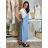 Kleid mit 3/4 Ärmeltasche für Damen (uni sl) ITALIAN Fashion IM3181746 S / M hellblau
