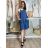 Kleid mit 3/4 Ärmeltasche für Damen (uni sl) ITALIAN Fashion IM3181746 S / M dunkelblau