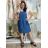 Kleid mit 3/4 Ärmeltasche für Damen (uni sl) ITALIAN Fashion IM3181746 S / M dunkelblau