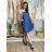Kleid mit 3/4 Ärmeltasche für Damen (uni sl) ITALIAN Fashion IM3181746 S / M dunkelblau