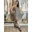 Langes ärmelloses Sommerkleid für Damen (S / M / L ONE SIZE) ITALIAN FASHION IMC22418 S / M / L beige
