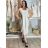 Langes ärmelloses Sommerkleid für Damen (S / M / L ONE SIZE) ITALIAN FASHION IMC22418 S / M / L beige