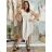 Langes ärmelloses Sommerkleid für Damen (S / M / L ONE SIZE) ITALIAN FASHION IMC22418 S / M / L beige