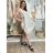 Langes ärmelloses Sommerkleid für Damen (S / M / L ONE SIZE) ITALIAN FASHION IMC22418 S / M / L beige