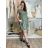 Übergroßer gestrickter Langarmpullover für Damen (S/M EINHEITSGRÖSSE) ITALIAN FASHION IMSN2416125 S / M / L grünes Khaki
