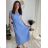 Kurzärmliges Sommer-Freizeitkleid für Damen (S/M/L EINHEITSGRÖSSE) ITALIAN FASHION IMWGB25022 S / M / L beige