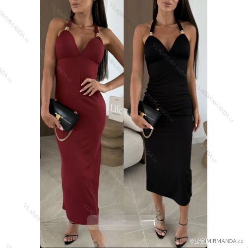 Damen Langarm Hoodie Kleid (S / M ONE SIZE) ITALIAN FASHION IMWA216095