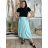 Elegante Hose mit Gürtel für Damen (S/M/L ONE SIZE) ITALIAN FASHION IM425057 M/L/XL grünes Khaki
