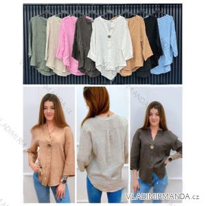 Langärmliger Pelzpullover für Damen (S/M/L ONE SIZE) ITALIAN FASHION IMWCH25116