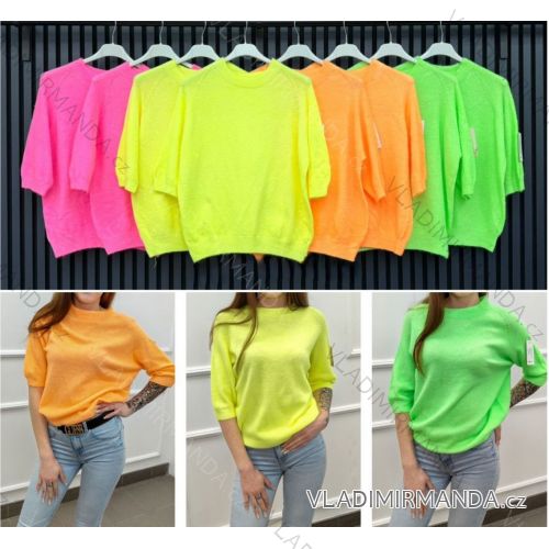 Langärmliger Pelzpullover für Damen (S/M/L ONE SIZE) ITALIAN FASHION IMWCH25116
