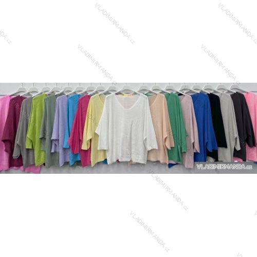 Langärmliger Pelzpullover für Damen (S/M/L ONE SIZE) ITALIAN FASHION IMWCH25116