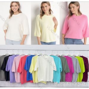 Langärmliger Pelzpullover für Damen (S/M/L ONE SIZE) ITALIAN FASHION IMWCH25116