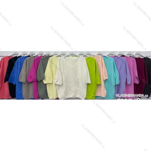 Langärmliger Pelzpullover für Damen (S/M/L ONE SIZE) ITALIAN FASHION IMWCH25116