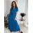 Langes Chiffon-Kurzarmkleid für Damen (S/M ONE SIZE) ITALIAN FASHION IMWGS231048
