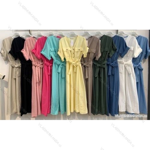 Elegantes Hemd Langarm Damen Kleid (S / M ONE SIZE) ITALIAN FASHION IMWY21734