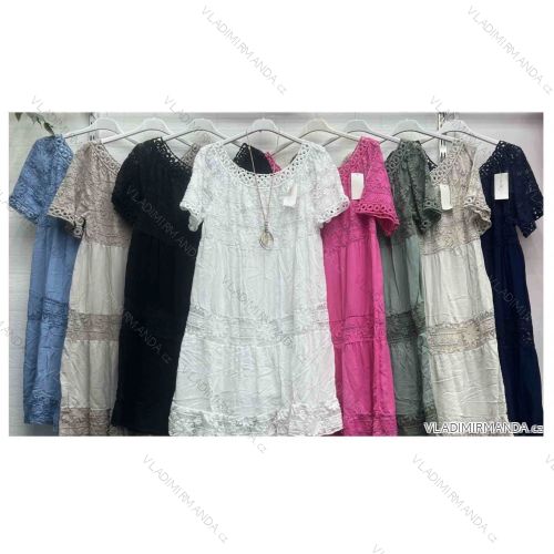 Kleid mit 3/4 Ärmeltasche für Damen (uni sl) ITALIAN Fashion IM3181746