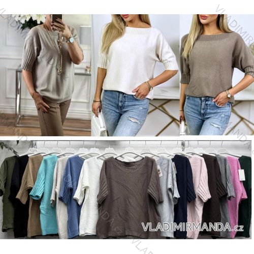 Langärmliger Pelzpullover für Damen (S/M/L ONE SIZE) ITALIAN FASHION IMWCH25116