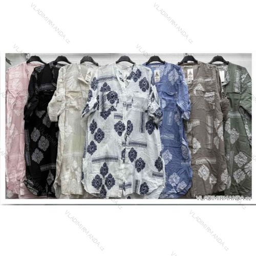Kleid mit 3/4 Ärmeltasche für Damen (uni sl) ITALIAN Fashion IM3181746