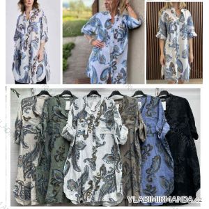 Kleid mit 3/4 Ärmeltasche für Damen (uni sl) ITALIAN Fashion IM3181746