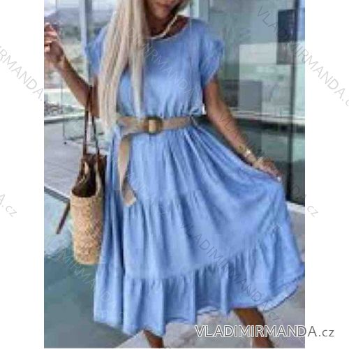 Kleid mit 3/4 Ärmeltasche für Damen (uni sl) ITALIAN Fashion IM3181746