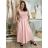 Kurzärmliges Sommer-Freizeitkleid für Damen (S/M/L EINHEITSGRÖSSE) ITALIAN FASHION IMWGB25022 S / M / L růžová světlá