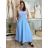 Kurzärmliges Sommer-Freizeitkleid für Damen (S/M/L EINHEITSGRÖSSE) ITALIAN FASHION IMWGB25022 S / M / L hellblau
