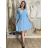 Kurzärmliges Sommer-Freizeitkleid für Damen (S/M/L EINHEITSGRÖSSE) ITALIAN FASHION IMWGB25022