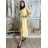 Kurzärmliges Sommer-Freizeitkleid für Damen (S/M/L EINHEITSGRÖSSE) ITALIAN FASHION IMWGB25022 S / M / L žlutá