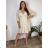 Kurzärmliges Sommer-Freizeitkleid für Damen (S/M/L EINHEITSGRÖSSE) ITALIAN FASHION IMWGB25022