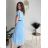 Kurzärmliges Sommer-Freizeitkleid für Damen (S/M/L EINHEITSGRÖSSE) ITALIAN FASHION IMWGB25022 S / M / L beige