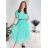 Kurzärmliges Sommer-Freizeitkleid für Damen (S/M/L EINHEITSGRÖSSE) ITALIAN FASHION IMWGB25022 S / M / L beige
