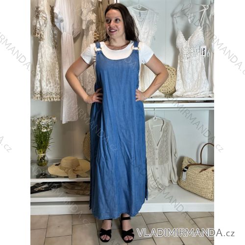 Kleid mit 3/4 Ärmeltasche für Damen (uni sl) ITALIAN Fashion IM3181746