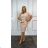 Damenkleid in Übergröße, elegant, kurzärmelig (4050 Einheitsgröße) POLISH FASHION PMLBT24ELENA