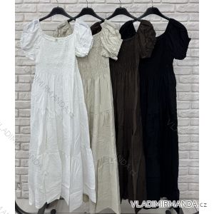Kleid mit 3/4 Ärmeltasche für Damen (uni sl) ITALIAN Fashion IM3181746