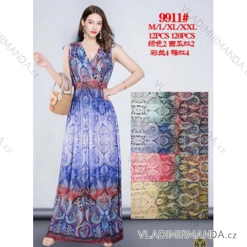 Langes ärmelloses Sommerkleid für Damen, übergroß (M/L - XL/XXL ONE SIZE) ITALIAN FASHION IMBM259911