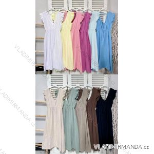 Kurzärmliges Sommer-Freizeitkleid für Damen (S/M/L EINHEITSGRÖSSE) ITALIAN FASHION IMWGB25022