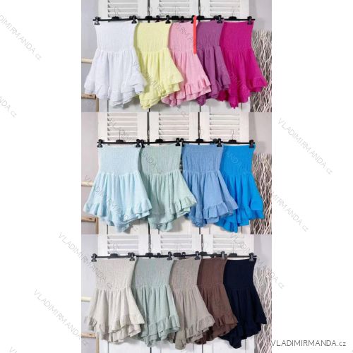 Kurzärmliges Sommer-Freizeitkleid für Damen (S/M/L EINHEITSGRÖSSE) ITALIAN FASHION IMWGB25022