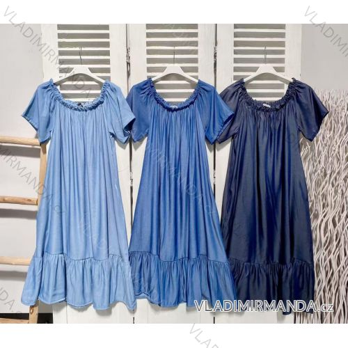 Kurzärmliges Sommer-Freizeitkleid für Damen (S/M/L EINHEITSGRÖSSE) ITALIAN FASHION IMWGB25022
