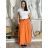 Langer Damenrock (S/M/L Einheitsgröße) ITALIAN FASHION IMWBL25483 S / M / L oranžová